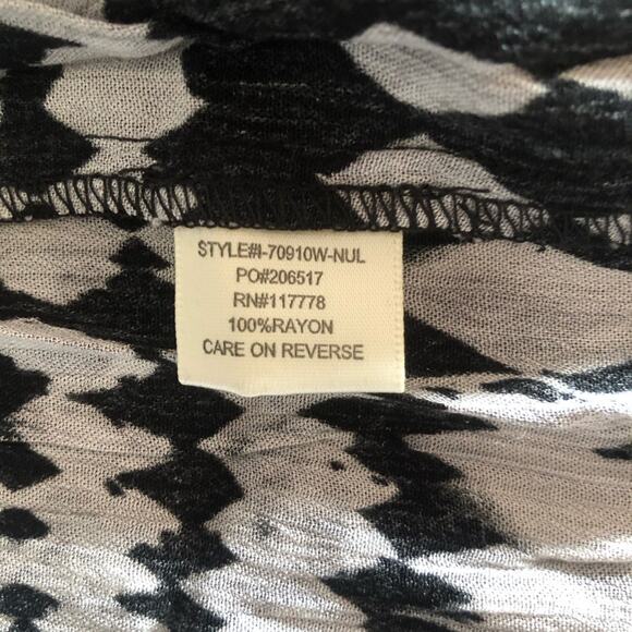 LoveStitch NWT Vici Women’s Kaleidoscope Adjustable Midi Dress Small Black Taupe - Picture 16 of 16